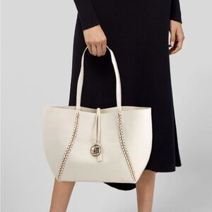 Badgley Mischka off white cream tote bag- free gift with purchase!